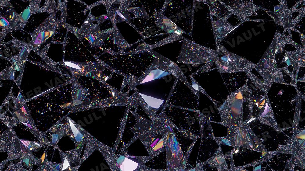 Obsidian 4K background, Iridescent black crystal, design 3 of 8