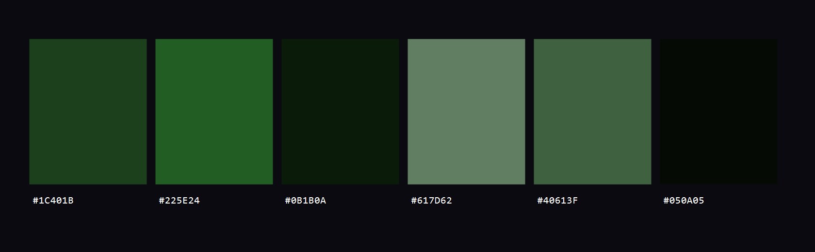 Phosphor colour palette