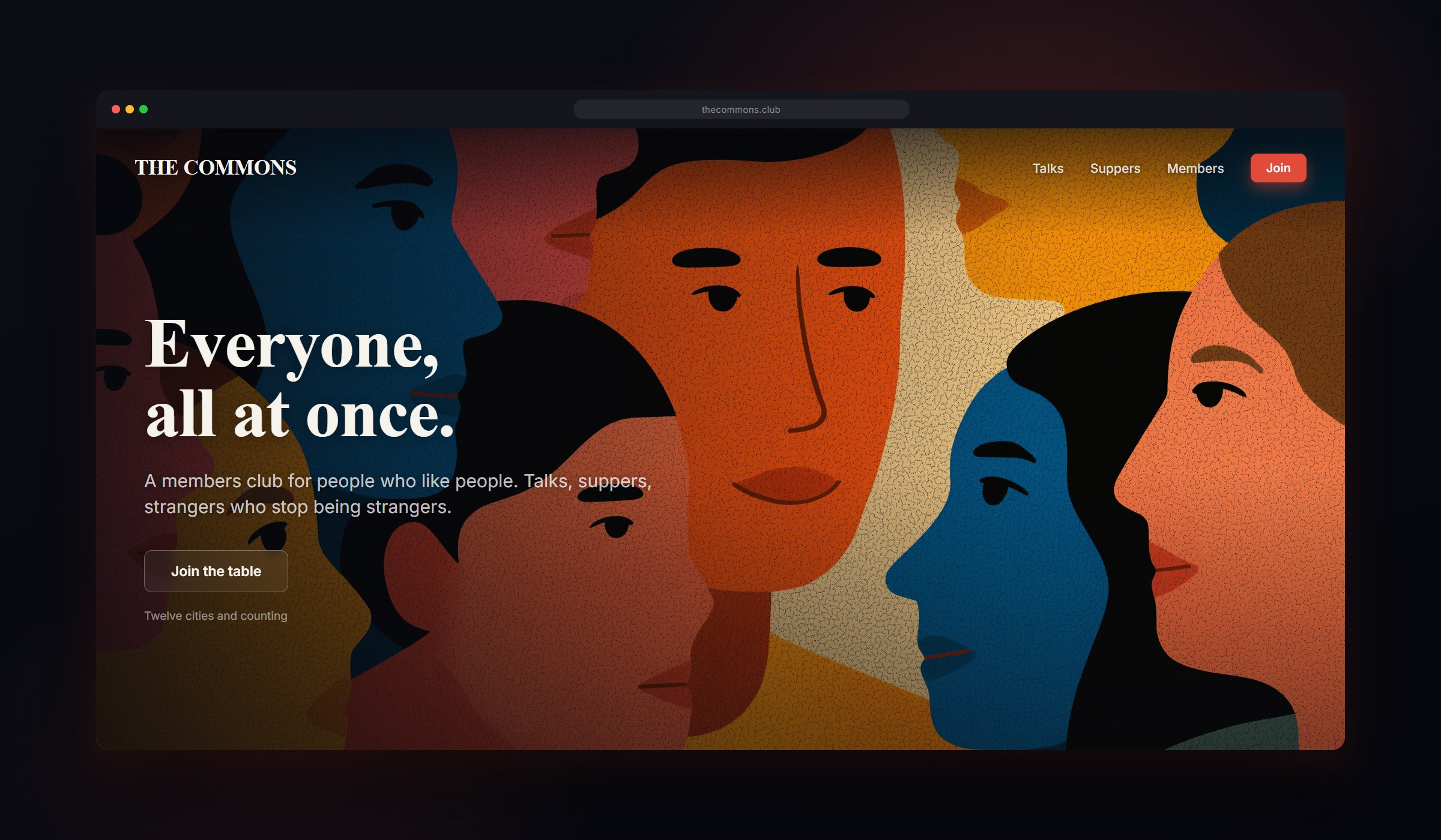 Piazza shown as a website background