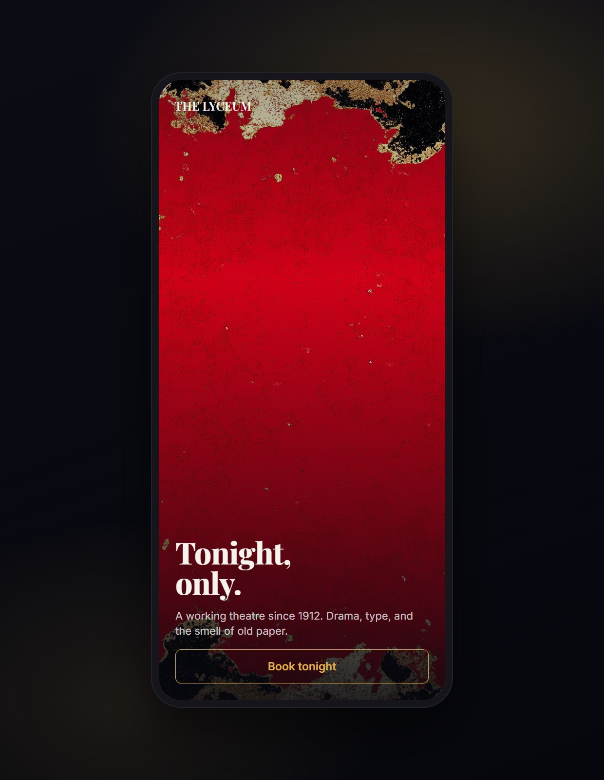 Playbill on mobile
