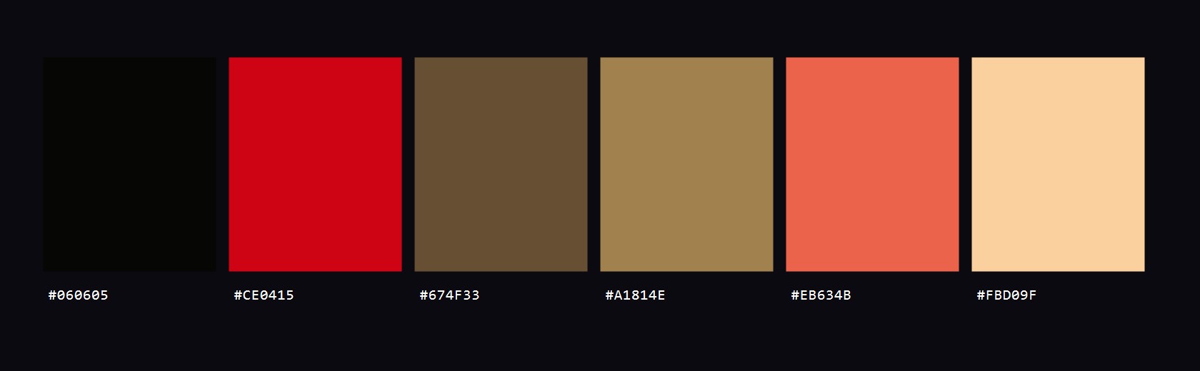 Playbill colour palette