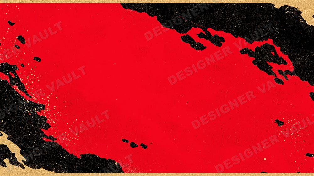Playbill 4K background, Torn vintage theatre-poster red, design 5 of 5