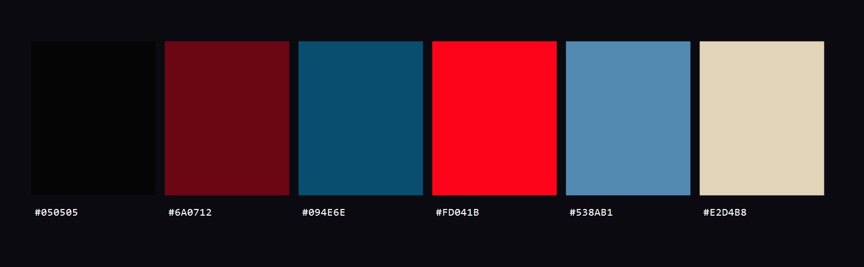 Post-Punk colour palette