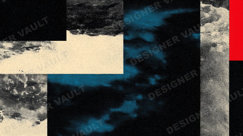 Post-Punk 4K background, Cut-and-paste punk collage, design 4 of 5