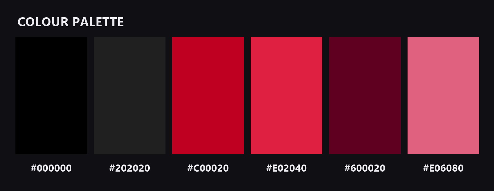 Rage Grain colour palette