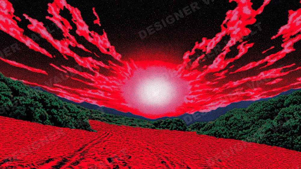 Rage Grain 4K background, Blood-red grainy chaos, design 3 of 5