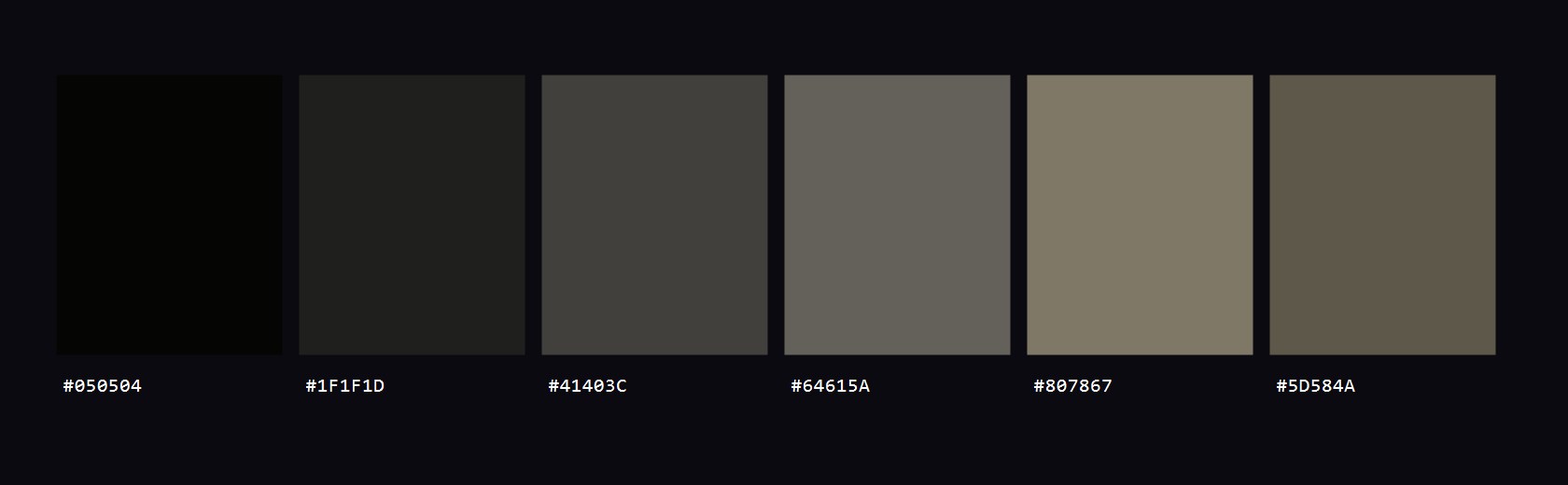 Relic colour palette
