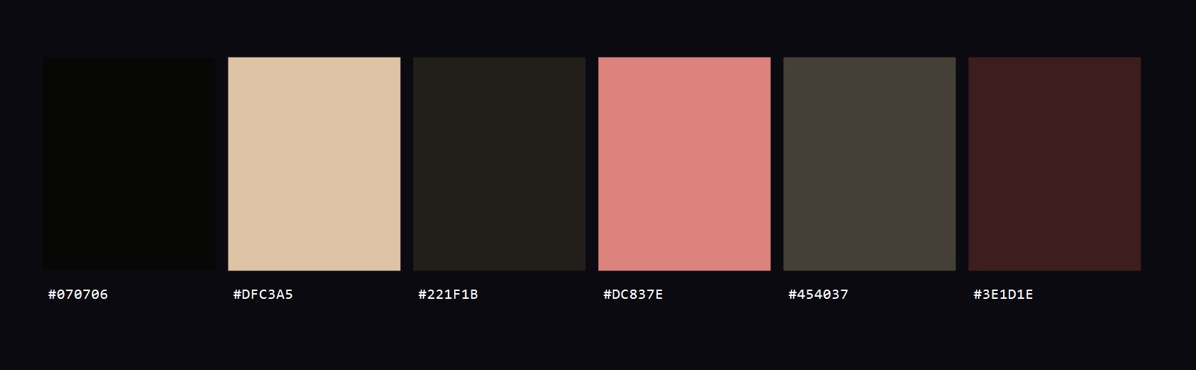 Riptide colour palette