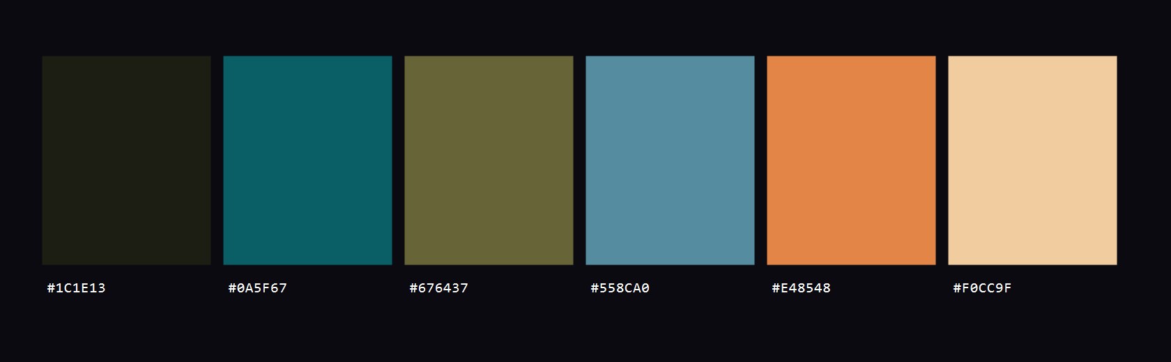 Riviera colour palette
