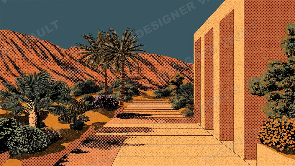 Riviera 4K background, Sunlit Mediterranean architecture, design 2 of 7
