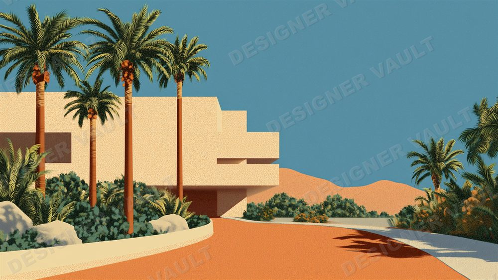 Riviera 4K background, Sunlit Mediterranean architecture, design 4 of 7