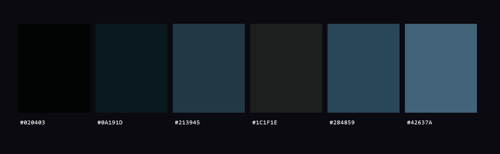 Slipstream colour palette