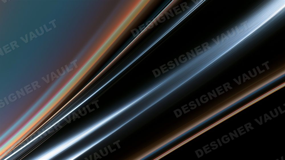 Slipstream 4K background, Dark glossy copper-edged waves, design 2 of 8