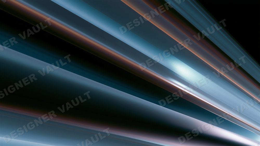 Slipstream 4K background, Dark glossy copper-edged waves, design 3 of 8