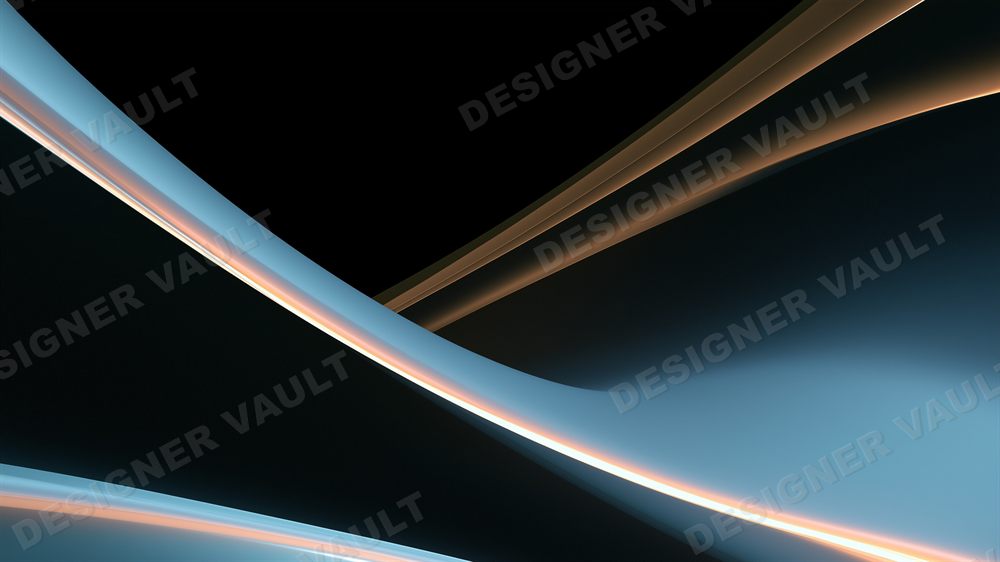 Slipstream 4K background, Dark glossy copper-edged waves, design 6 of 8