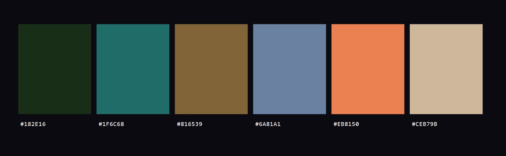 Solar Drift colour palette