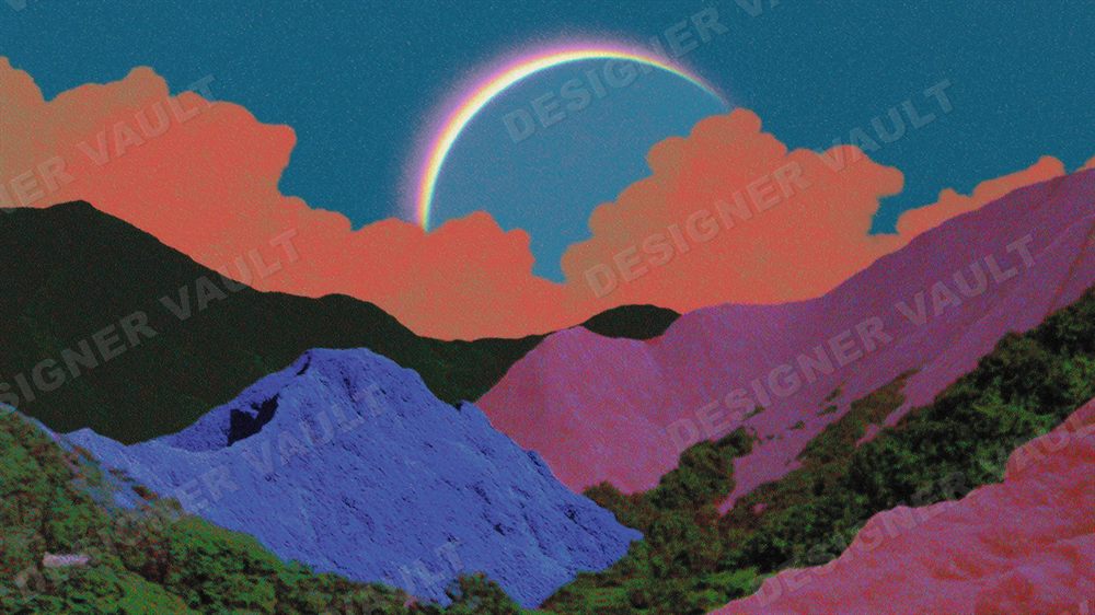 Solar Drift 4K background, Retro 1978 sci-fi airbrush, design 3 of 6