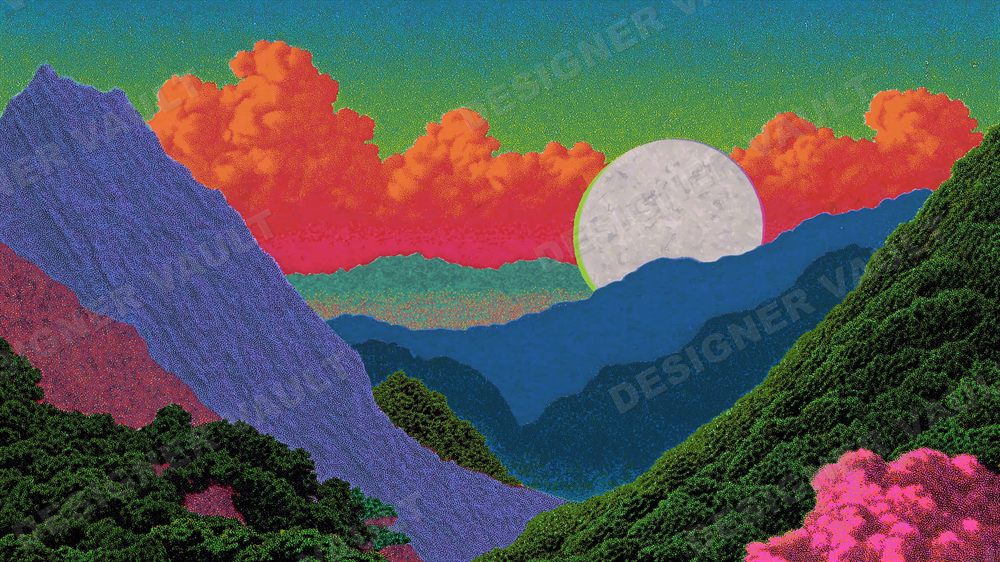 Solar Drift 4K background, Retro 1978 sci-fi airbrush, design 6 of 6