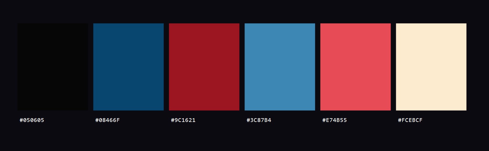 Static colour palette