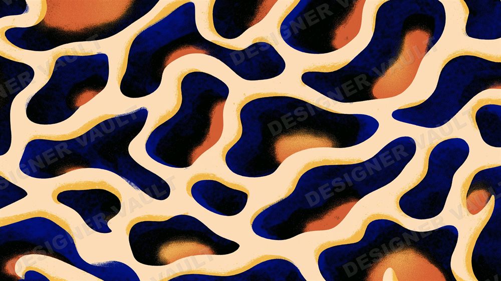Tidepool 4K background, Organic coral cell pattern, design 3 of 6