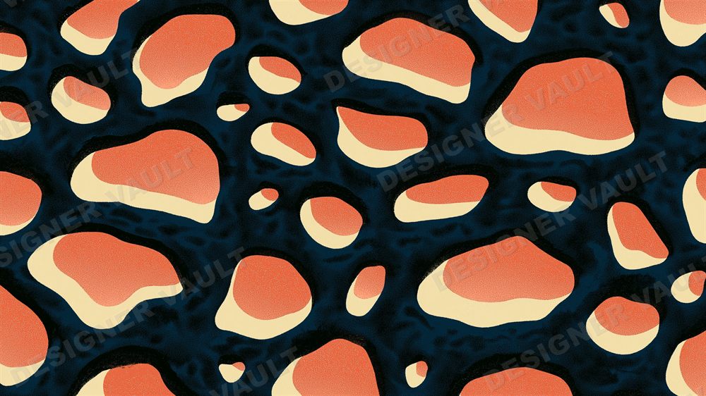 Tidepool 4K background, Organic coral cell pattern, design 6 of 6