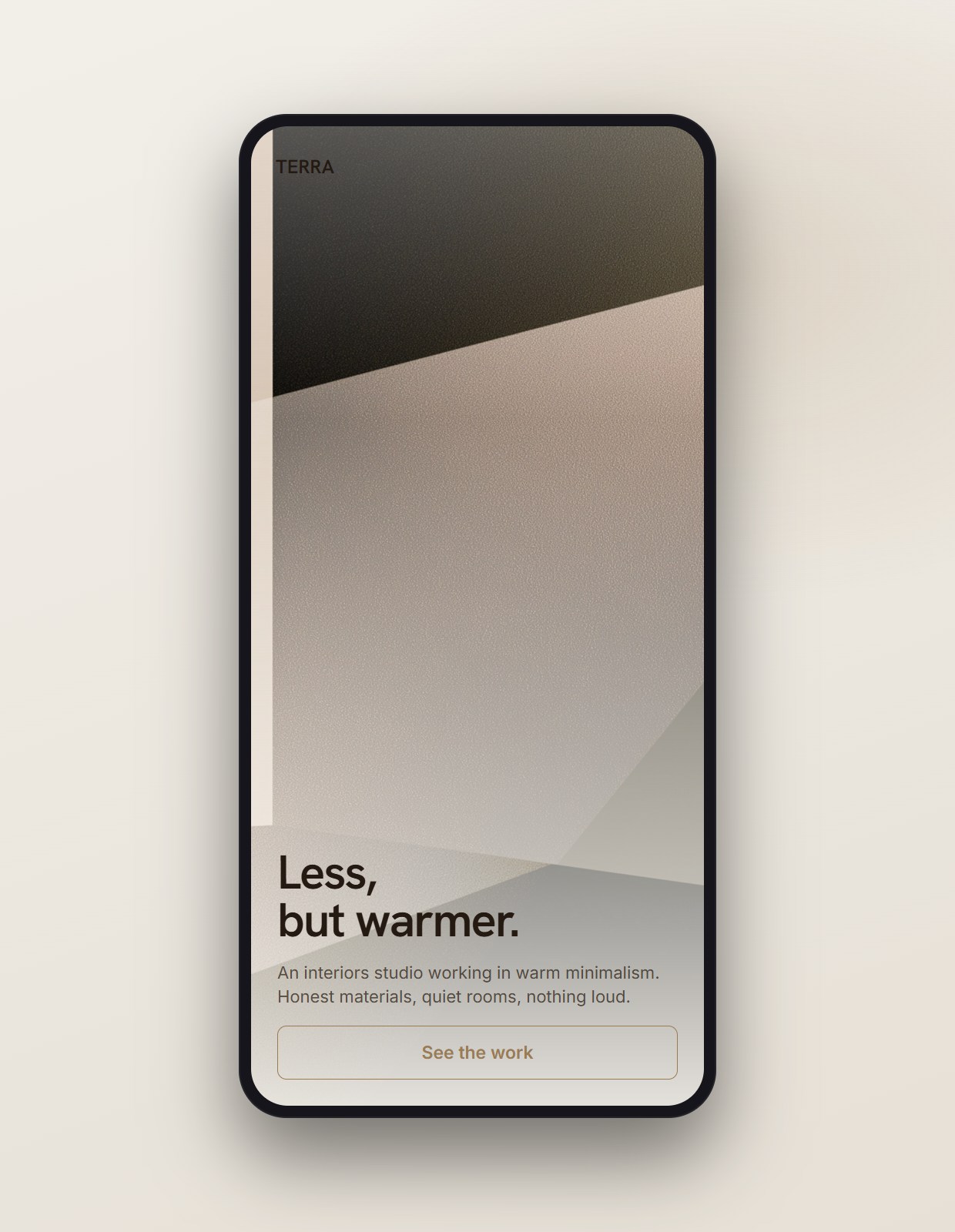 Travertine shown on a phone