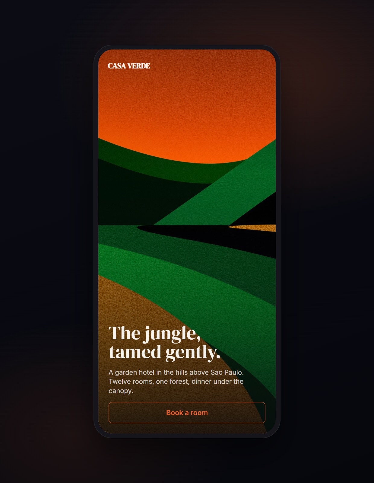 Tropicalia shown on a phone