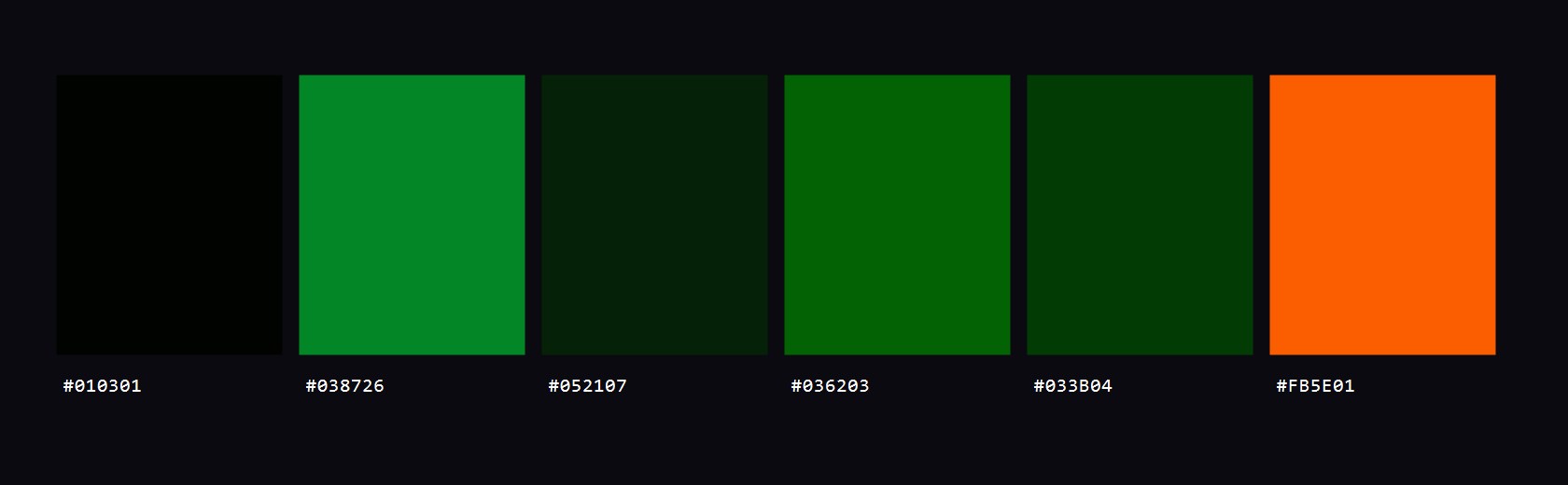 Tropicalia colour palette