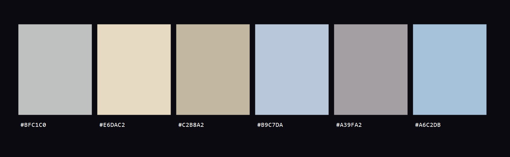 Vellum colour palette