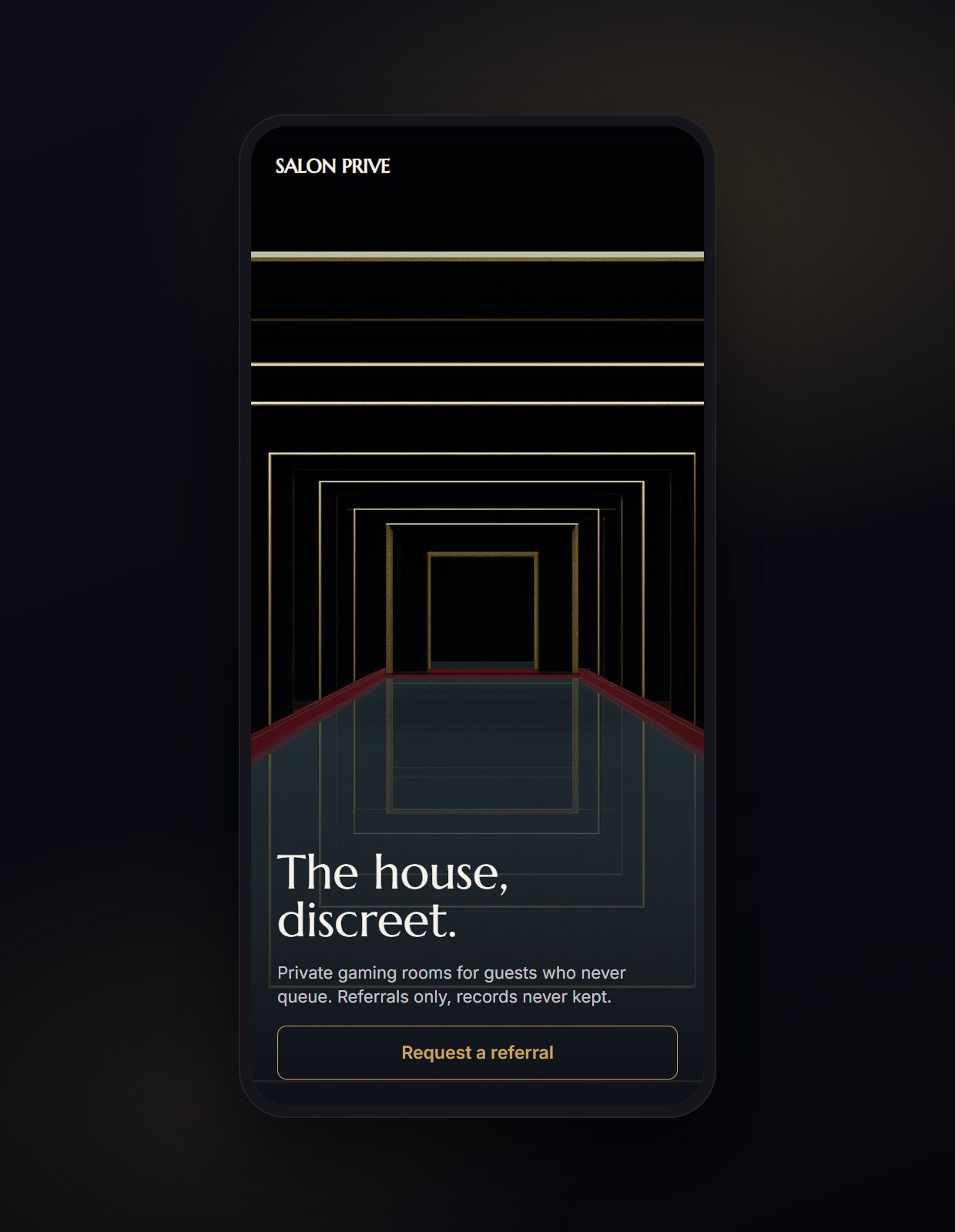 Velvet Rope shown on a phone