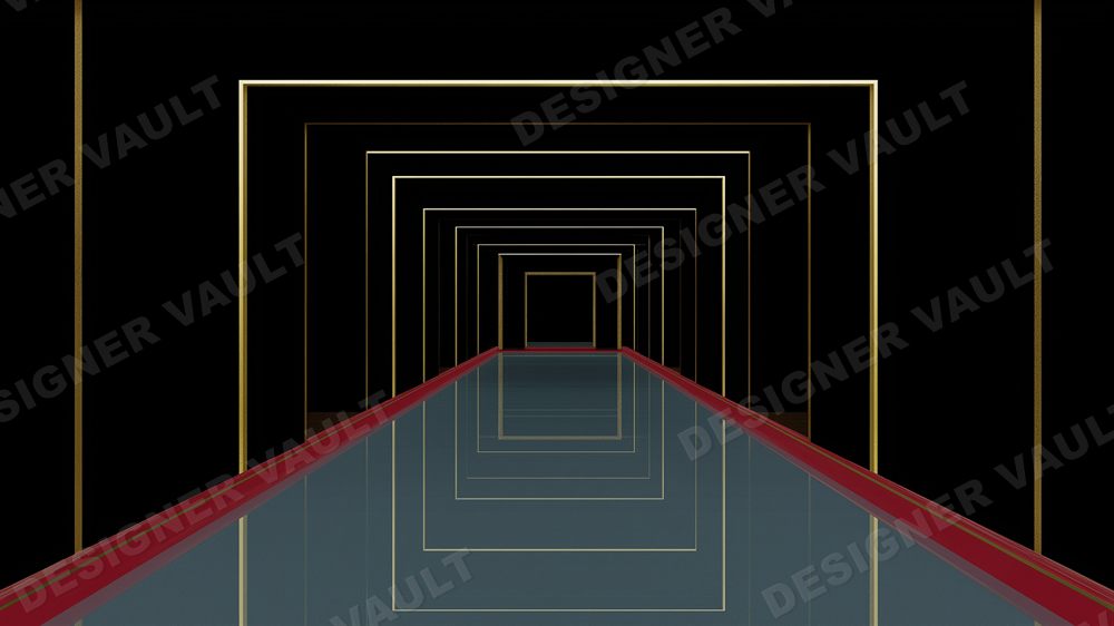 Velvet Rope 4K background, Gilded rooms after dark, design 1 of 6