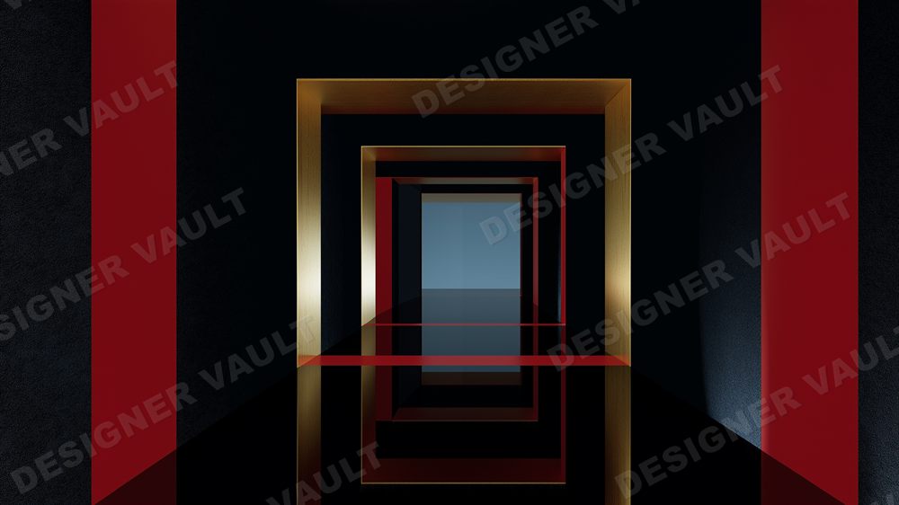 Velvet Rope 4K background, Gilded rooms after dark, design 2 of 6