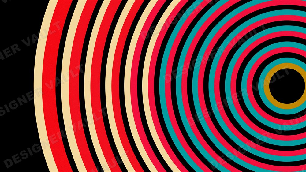 Vertigo 4K background, Concentric op-art stripes, design 1 of 7
