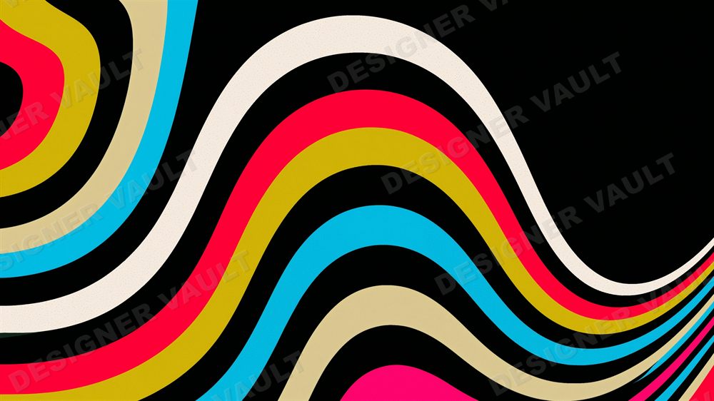 Vertigo 4K background, Concentric op-art stripes, design 4 of 7