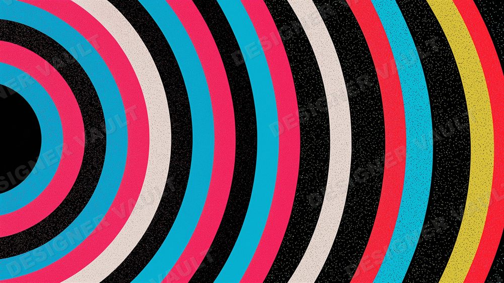 Vertigo 4K background, Concentric op-art stripes, design 5 of 7