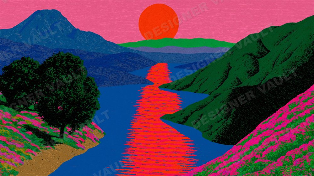Vista 4K background, Bold fauvist landscapes, design 1 of 10