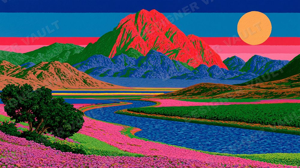 Vista 4K background, Bold fauvist landscapes, design 2 of 10