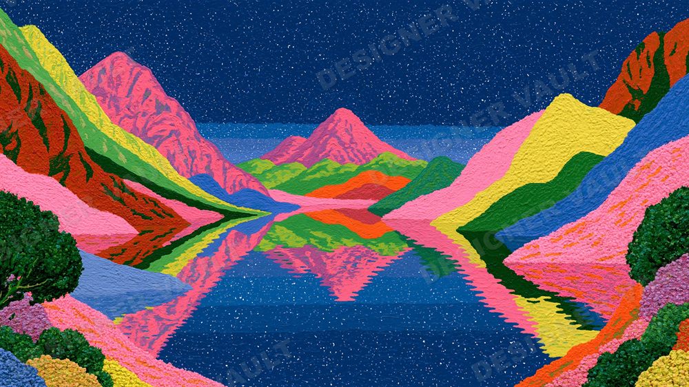 Vista 4K background, Bold fauvist landscapes, design 3 of 10