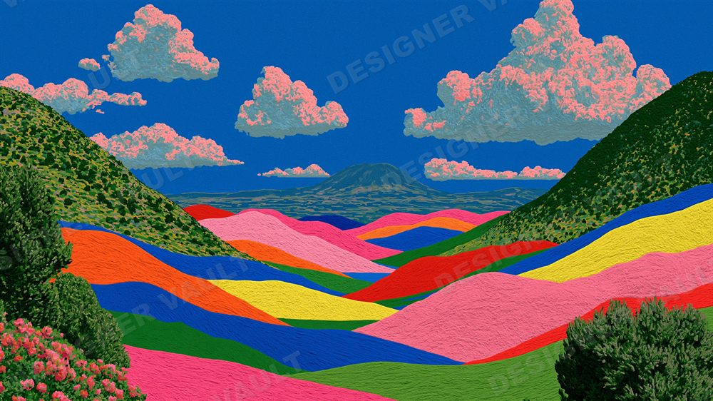 Vista 4K background, Bold fauvist landscapes, design 5 of 10