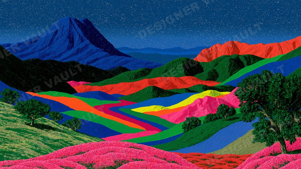 Vista 4K background, Bold fauvist landscapes, design 7 of 10