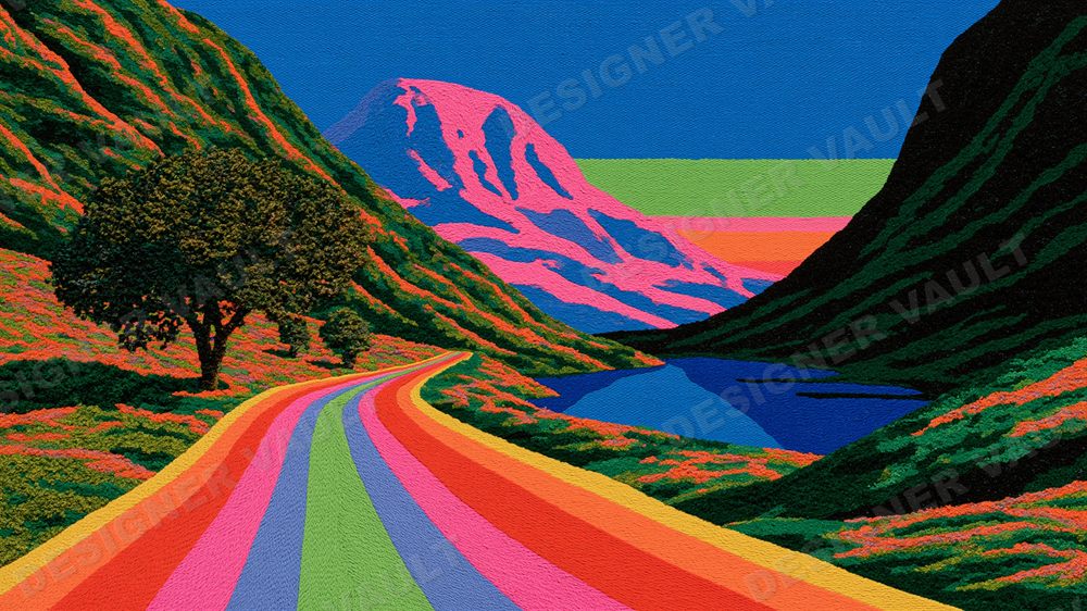 Vista 4K background, Bold fauvist landscapes, design 8 of 10