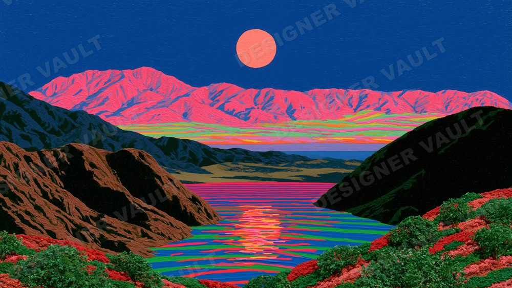 Vista 4K background, Bold fauvist landscapes, design 9 of 10